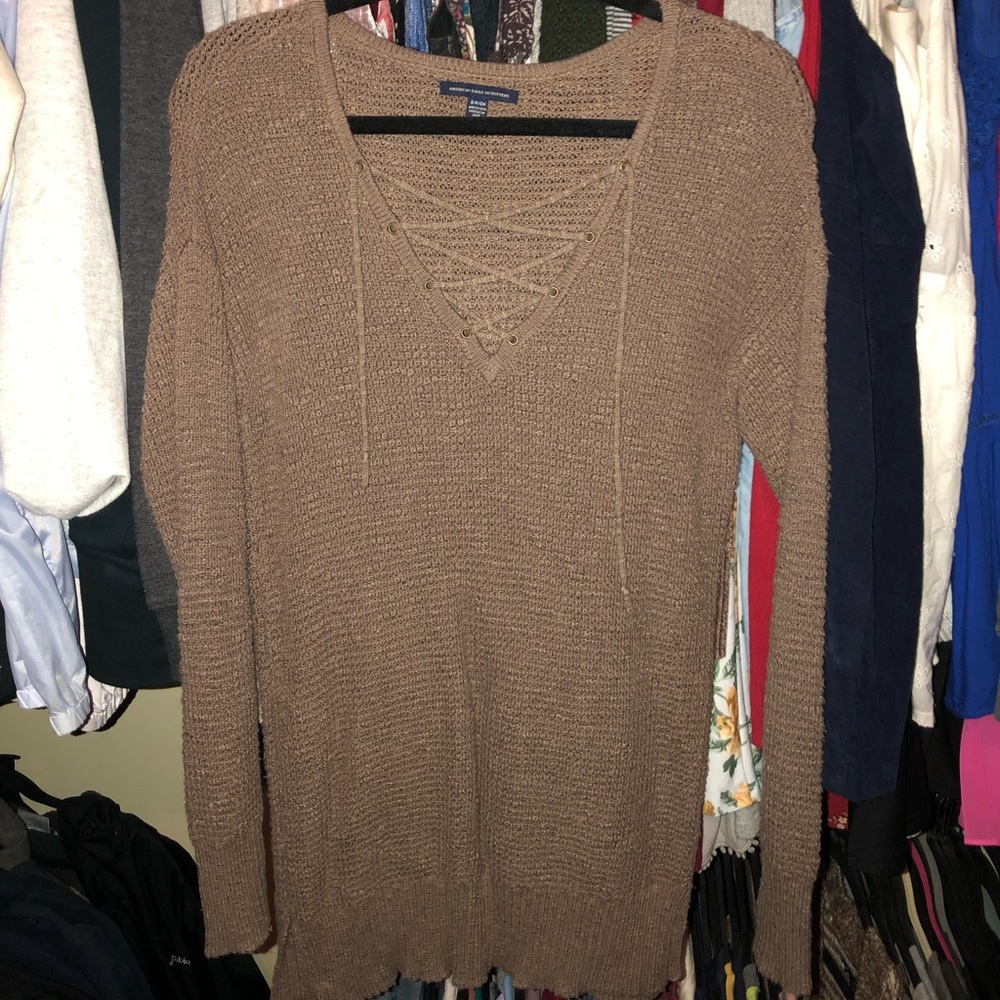 brown AE sweater